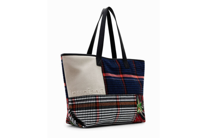 Tartan pachtwork shopper bag
